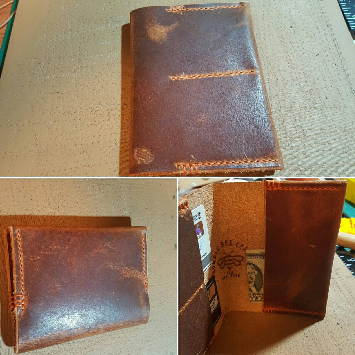 BumbleBLeather's tweet photo. Horween Dublin Wallet, Travel Wallet #BumbleBeeLeather  https://t.co/kI2TIDXbd6 via @Etsy  One available get it now! https://t.co/uMSF50pXXG