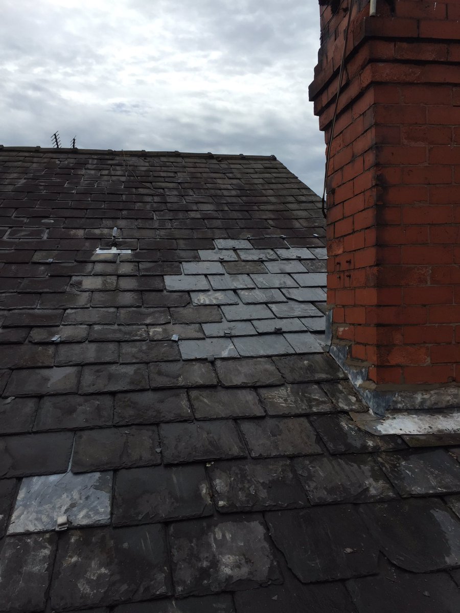 ChildwallRoof's tweet photo. Slate repairs carried out in L18 today #Liverpool #Allerton. Leak solved! https://t.co/iynnfO4Zao