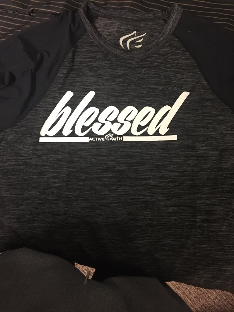 Just received my #Blessed shirt from <a href="/Active_Faith/">Active Faith Sports</a> great fit and material. 👌🏽