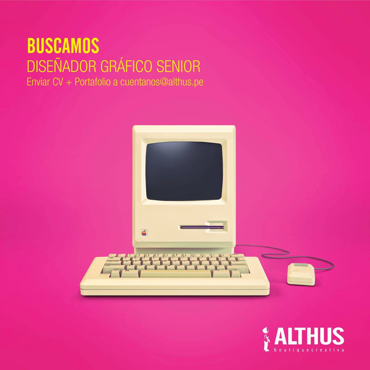 althuspe's tweet photo. #TeEstamosBuscando. Envíanos tu CV + Portafolio a cuentanos@althus.pe https://t.co/jr6XKbJIyI