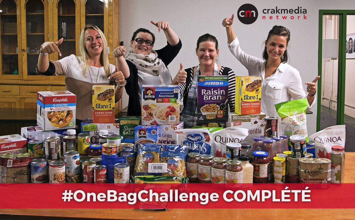 #OneBagChallenge complété! Nous défions maintenant @cyblesoleil @CentreVilleQc <a href="/BenjoQuebec/">Benjo</a> <a href="/Novatize/">Novatize</a> et <a href="/DashThis/">DashThis</a>.