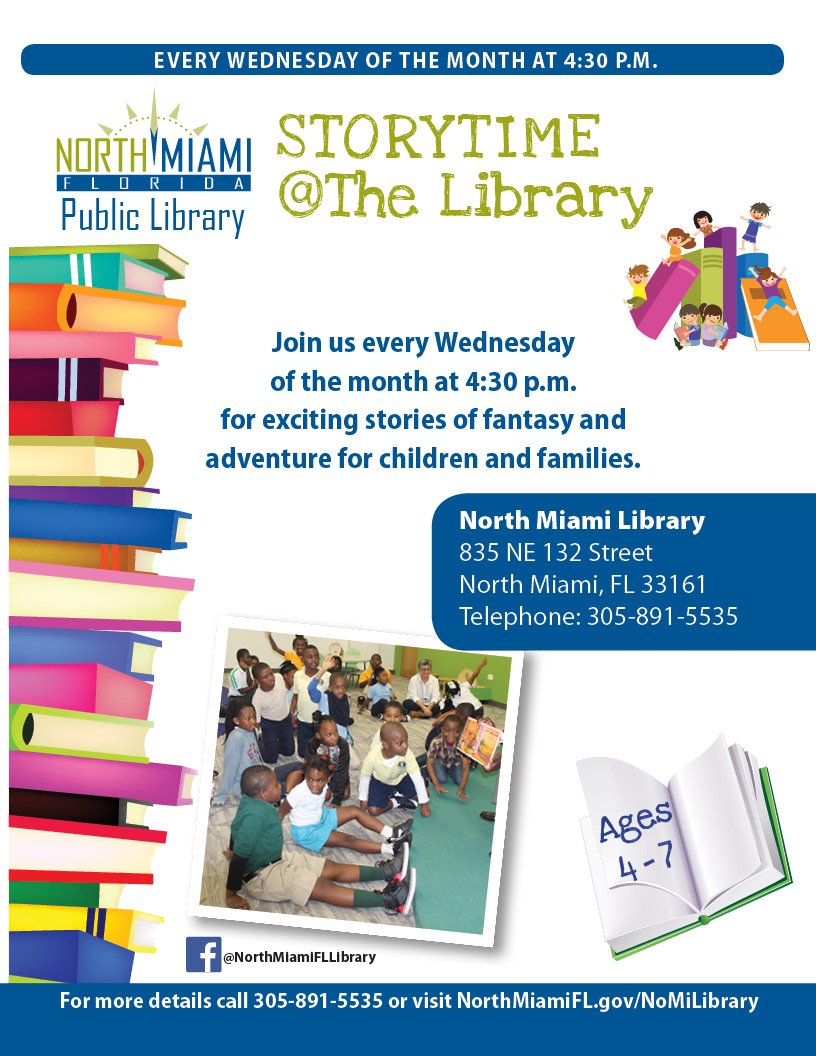 NoMiNews's tweet photo. Enjoy StoryTime@TheLibrary every Wed at 4:30pm. Join @MayorSJoseph today and every 2nd Wed. for reading fun! https://t.co/3LL8FuVtNC