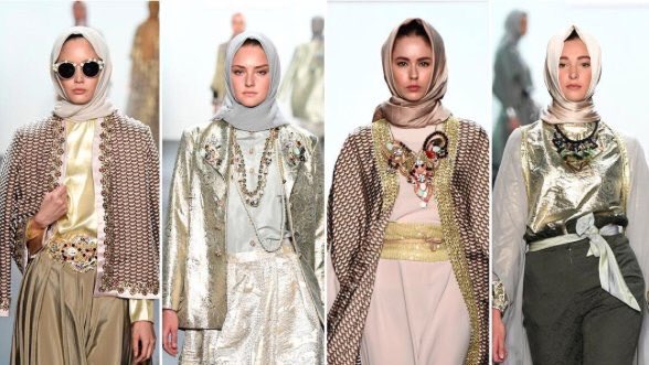 Atheist_Iran's tweet image. SJWs love hijab so much that when non-Muslims wear it at fashion shows, it's not even "cultural appropriation" #NYFW