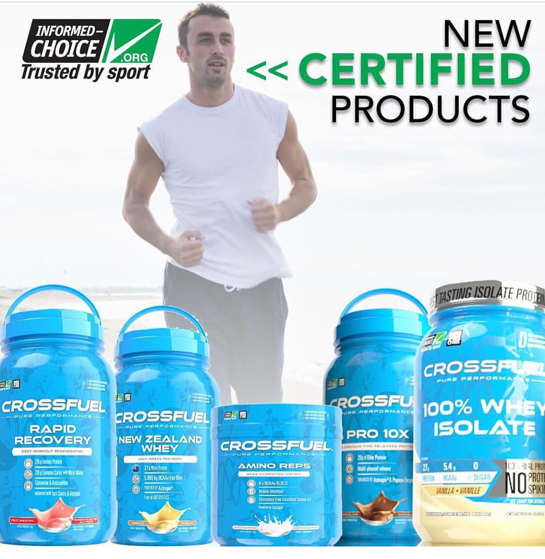 Does your current sports nutrition brand come with 100% clean third party testing? myCROSSFUEL.com