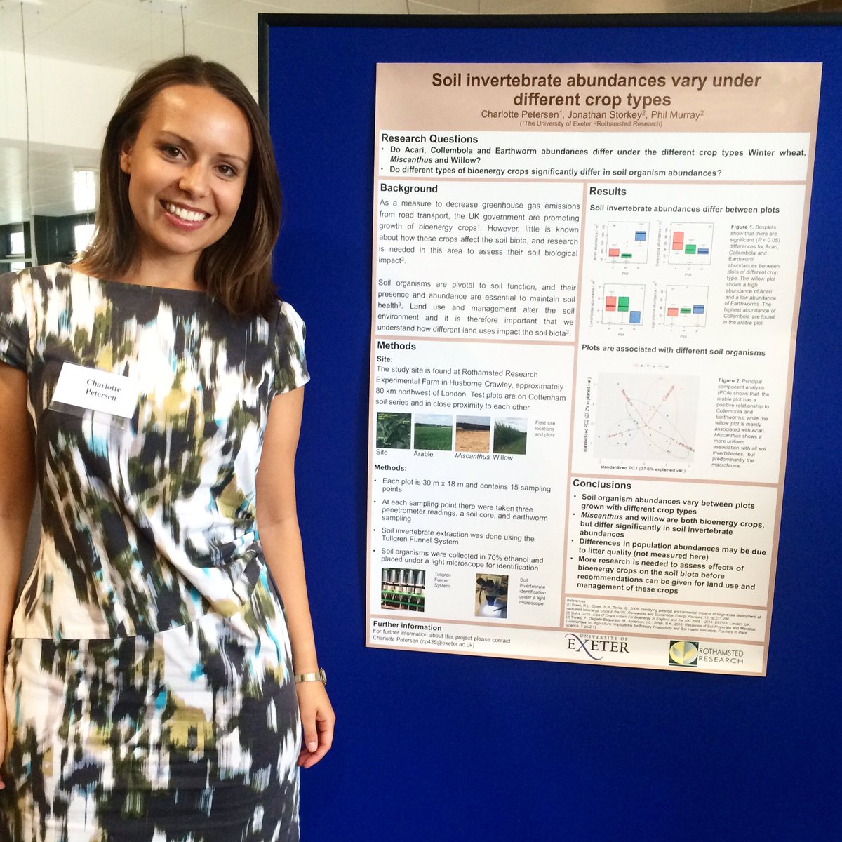 From today's poster presentation #soilorganisms #bioenergycrops - MSc food security and sustainable agriculture