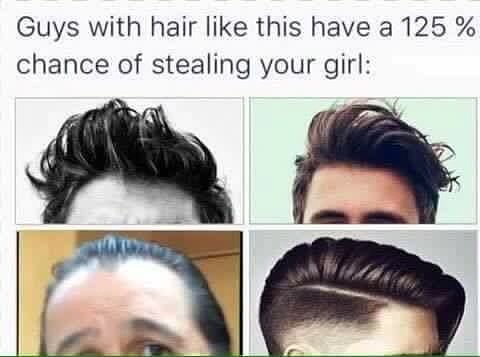 How do I style for the hair in the top right? like not cut my hair, but