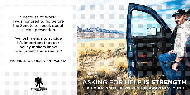wwp's tweet photo. The best resource if you're feeling overwhelmed or suicidal is the Veterans Crisis Line. Call 800-273-8255 &amp; press 1 https://t.co/8H3aRmAYtt