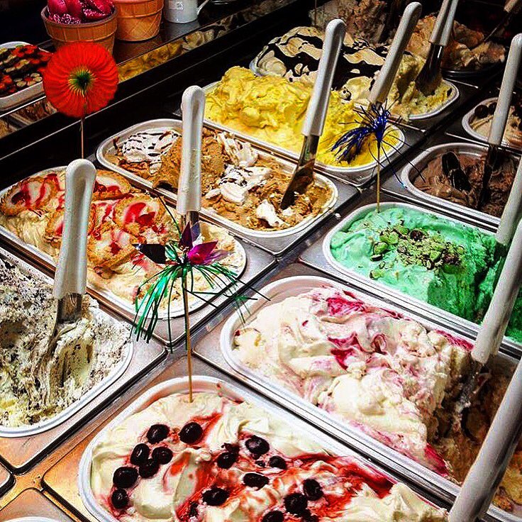Amazing ice cream selection in York, can you guess where? Credit - Hannah Errington