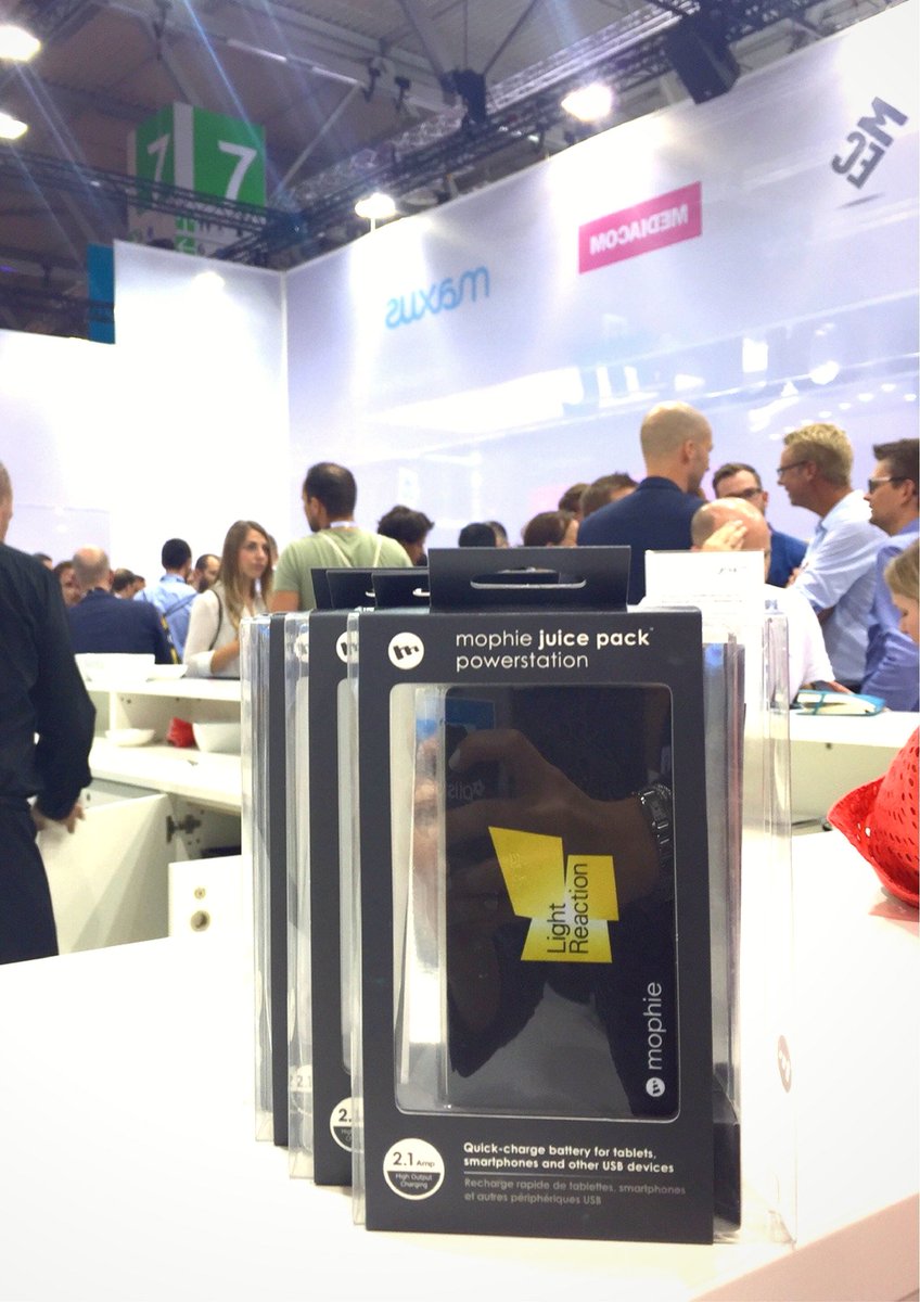 LightReaction's tweet image. Need a charge? We got you covered. Stop by the GroupM Booth at #DMEXCO for a Light Reaction portable charger!