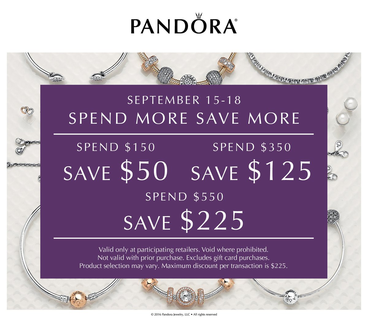 UVillage's tweet image. 💎💍 Tomorrow's the day! Shop @PANDORA_NA's gorgeous pieces and save! #SpendMoreSaveMore