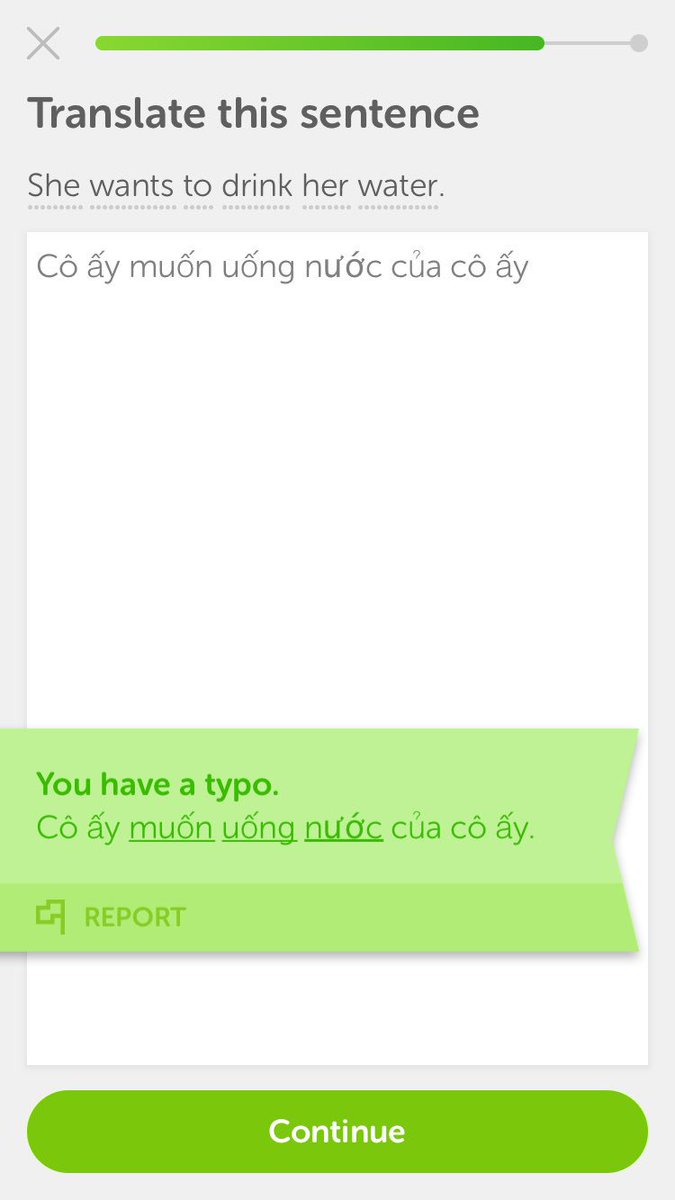 AllOfTheCuddles's tweet photo. @duolingo I've been trying to figure out my typos. I'm just happy it doesn't count them as wrong anymore. 💁🏻 https://t.co/qqFD68CFSE