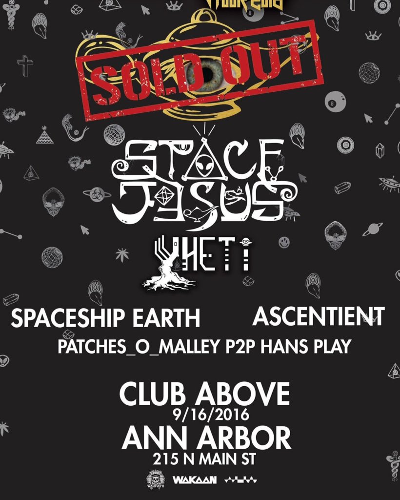 realhansplay's tweet photo. Space jesus &amp; Yheti this coming friday is sold out 🙅 who will I see there?! https://t.co/8xHuTFApxX https://t.co/gpTgqOlk7X
