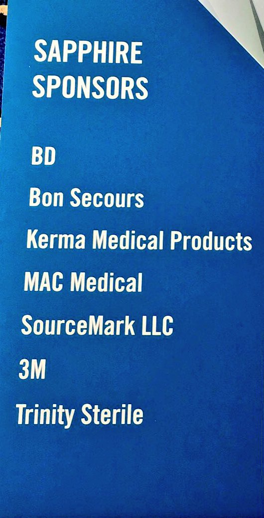 We celebrate the #2016HSDS Sapphire Sponsors @BDandCo @BonSecoursRVA @SourceMark @3M @TrinitySterile #Kerma #MACMed