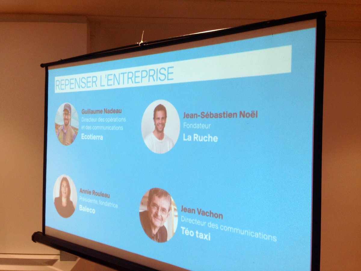 Novae_'s tweet photo. Comment repenser l'entreprise? Éléments de réponse w/@balecoMTL @TeoMTL @ECOTIERRA_INC &amp; @LaRucheQuebec #confQuebec https://t.co/JLt1RC8nLG