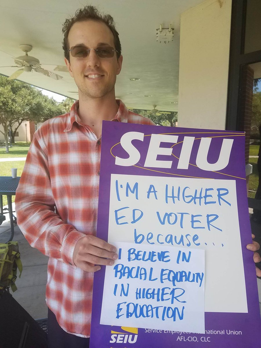 FacForwardFL's tweet photo. Take the pledge: https://t.co/cyc1QXS6Av and stand up for #HigherEd with @FacultyForward in this election. #GOTVU https://t.co/QAF53if09C