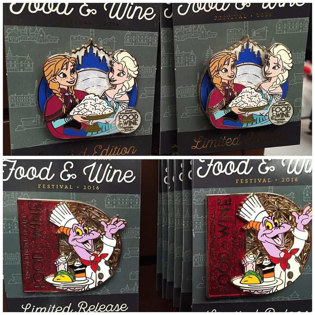 DLifestylers's tweet photo. New Epcot Food and Wine festival pins #disney #epcot #disneypin #disneypins #frozen #figme… https://t.co/TGqMUMpS9A https://t.co/XBHVpcgUTF