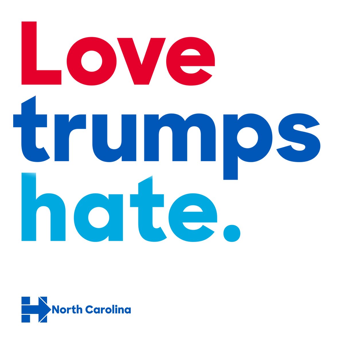 HillaryforNC's tweet photo. Discrimination has no place here. Text NC to 47246 to fight for leaders who believe in building an inclusive state. https://t.co/Dlo1J8JSJJ
