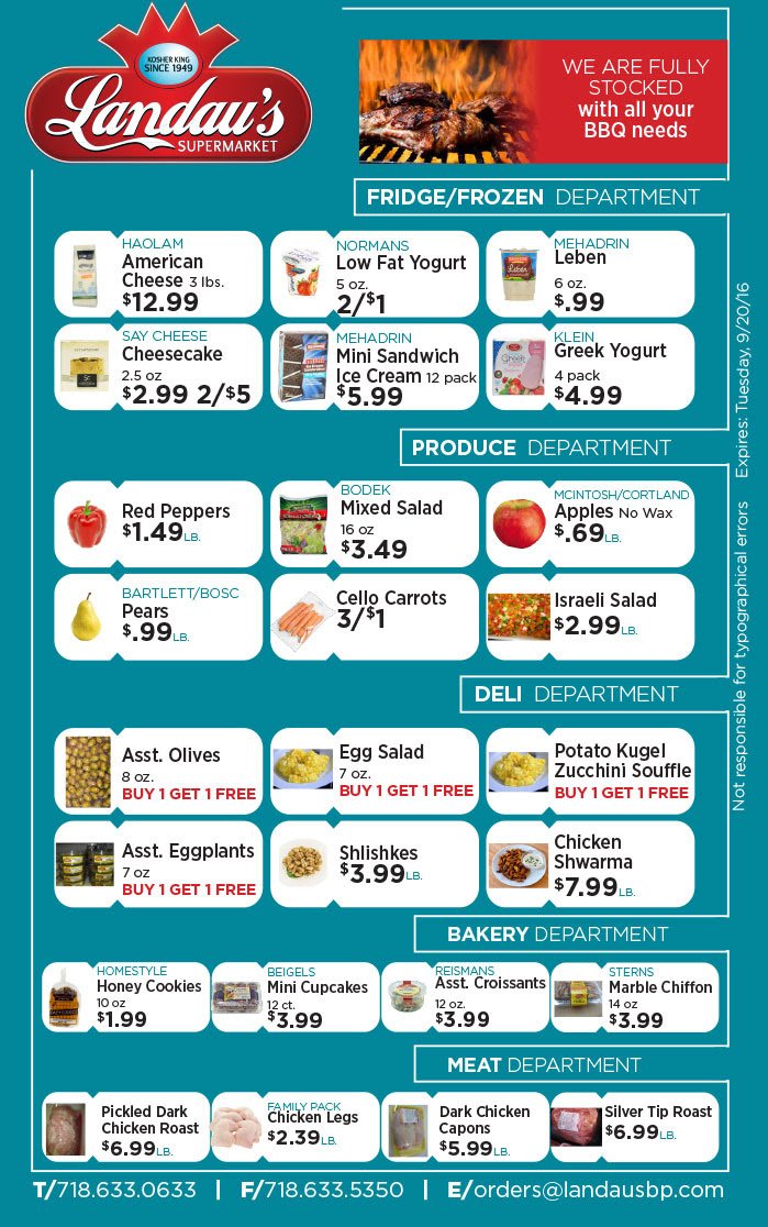 koshereblasts's tweet photo. This Week's Specials #kosher #grocery #kosherfood https://t.co/QGjz65DntA