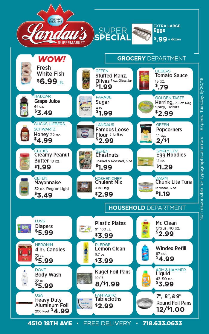 koshereblasts's tweet photo. This Week's Specials #kosher #grocery #kosherfood https://t.co/QGjz65DntA