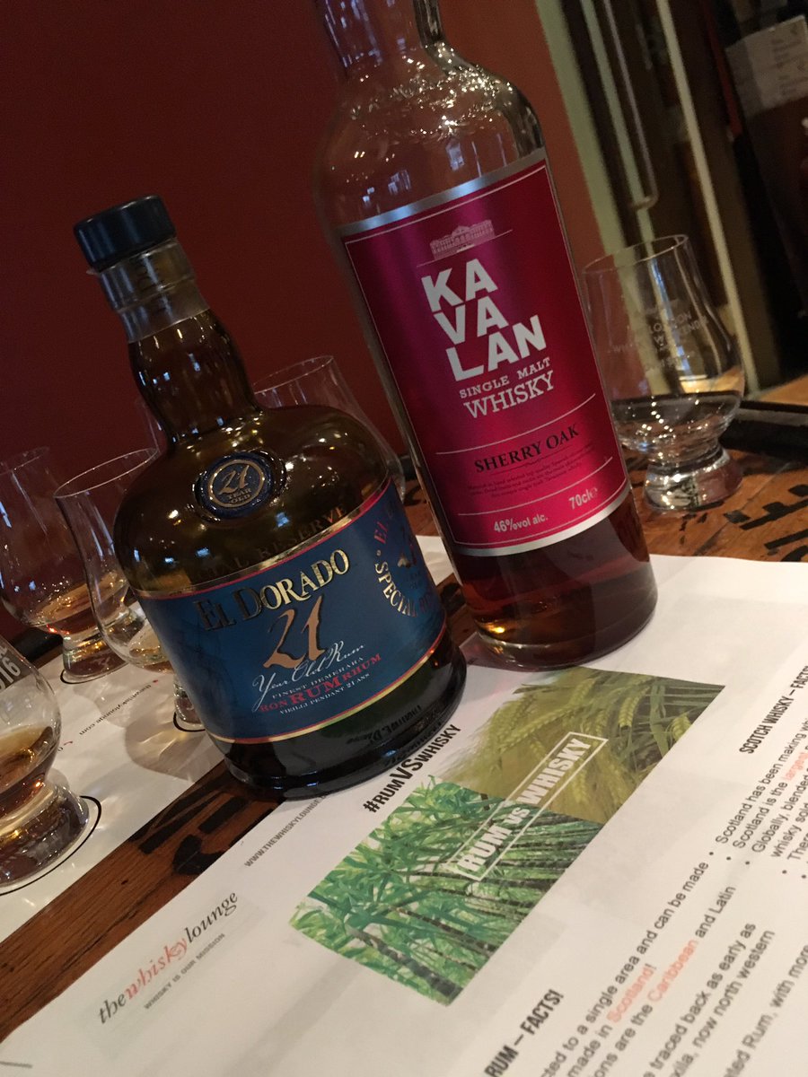 Final pairing w/ some big guns #eldorado #rum vs #Kavalan #whisky <a href="/TWLJoe/">Joe Clark</a> <a href="/WhiskyLounge/">WhiskyLounge</a> #RumvsWhisky <a href="/ElDoradoRums/">El Dorado Rums</a>