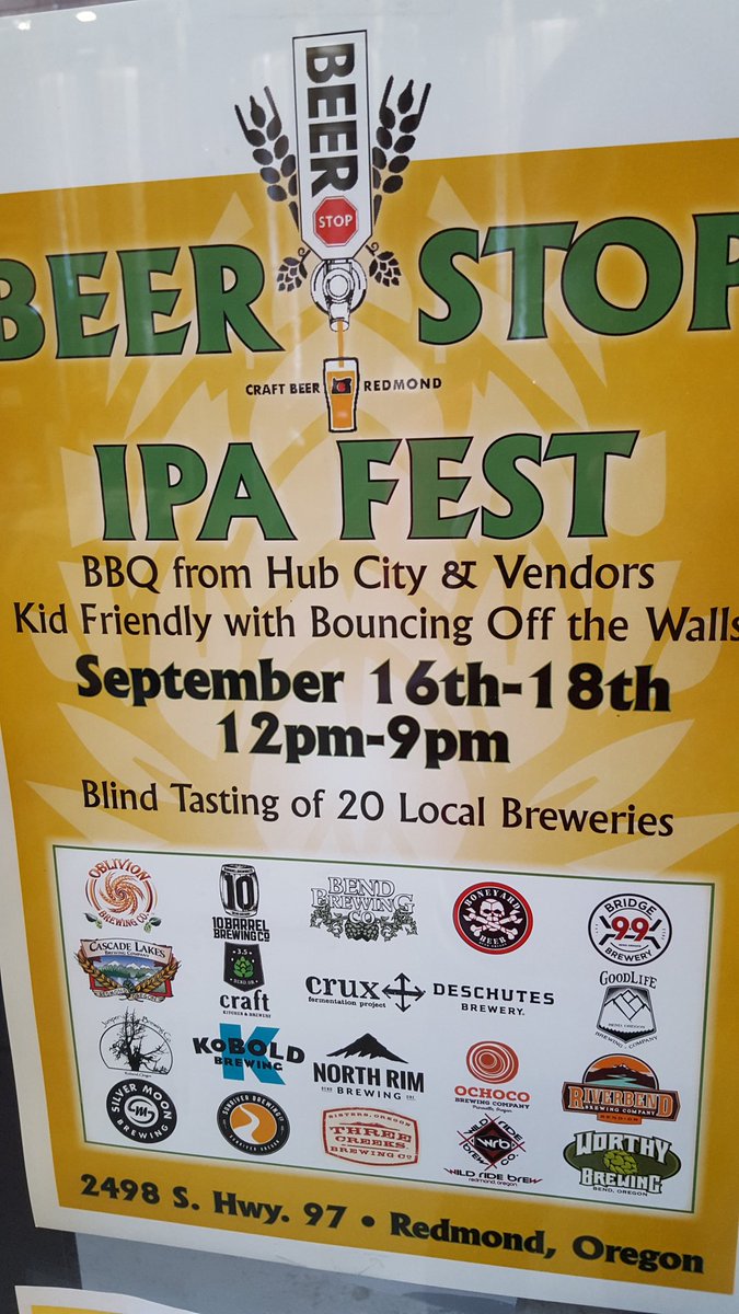 IPA Fest at Beer Stop #inRedmond all weekend!