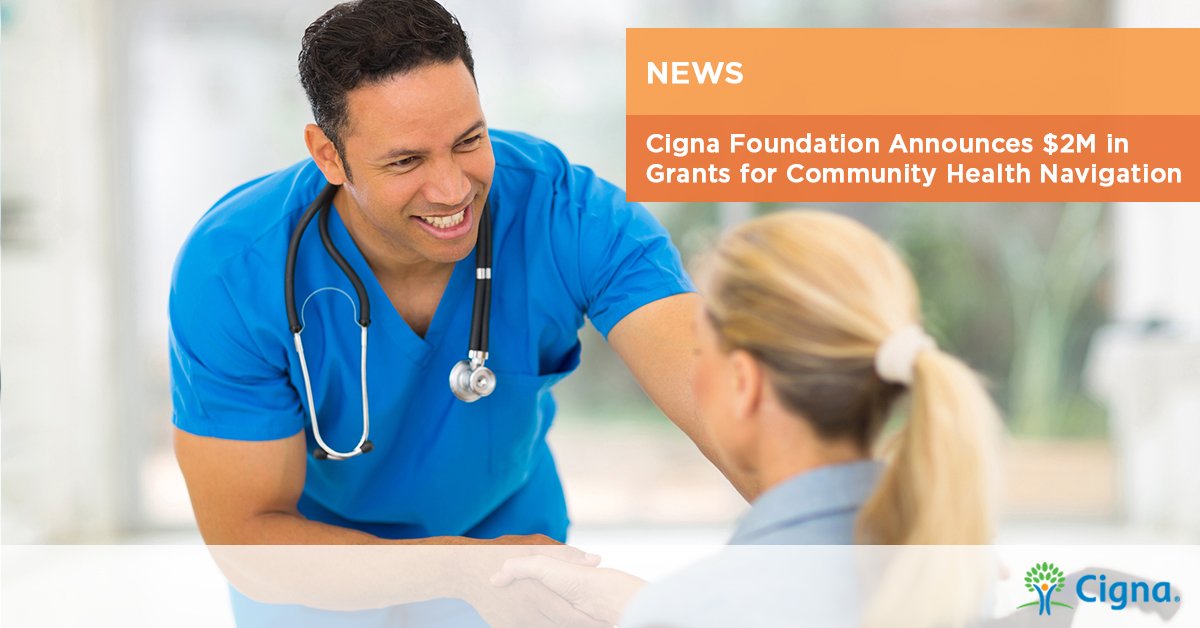 Cigna's tweet photo. We’re granting $2M to non-profits who provide community health navigation. #CignaConnects https://t.co/afipEoXzWk https://t.co/ARHEVe0ZfZ