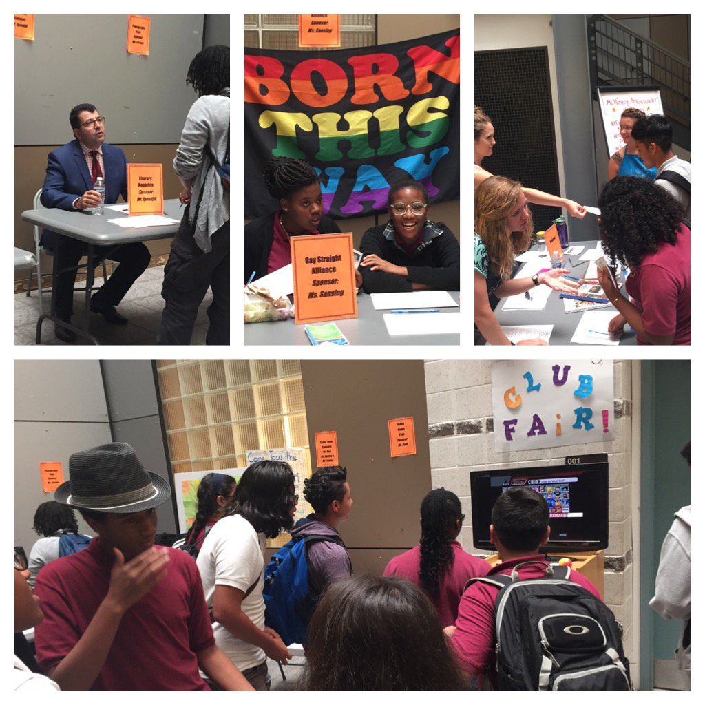 SarahElwellDC's tweet photo. Loved the energy @MTHSTrainer club fair-students excited learning & collaborating #LibrariansConnect #dcpslibrary https://t.co/YFP1wc2aTm