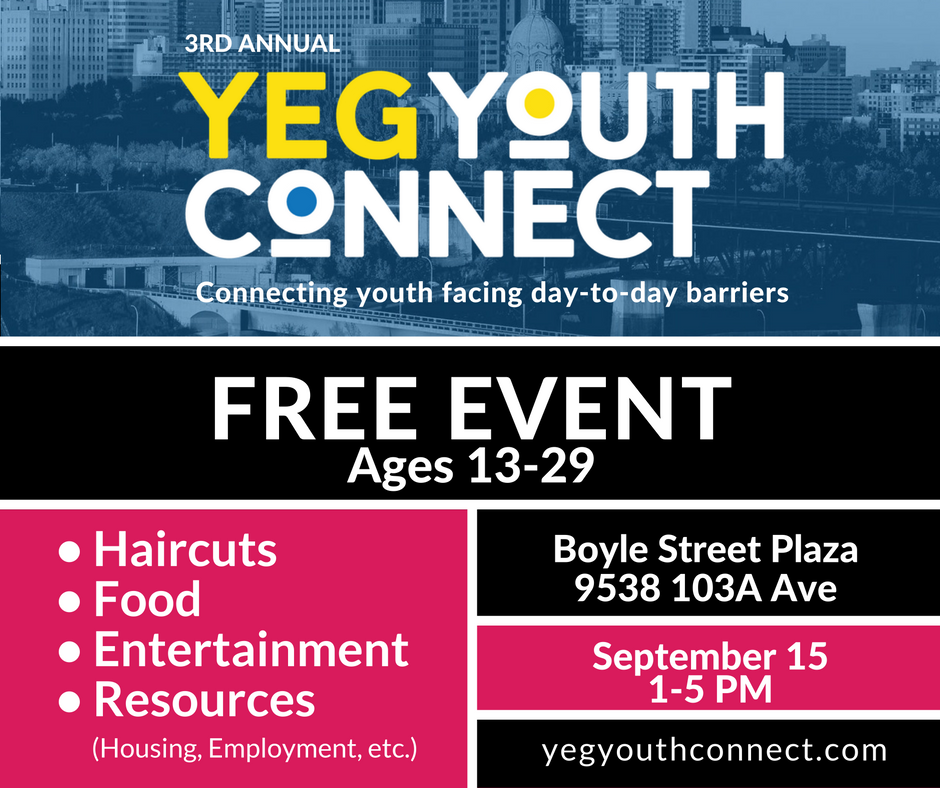 YEGYouthConnect's tweet photo. No clue where last few months went but #YEGYouthConnect is tomo!! FREE event 4 #yegyouth struggling w/ homelessness https://t.co/CM0I3pKD5W