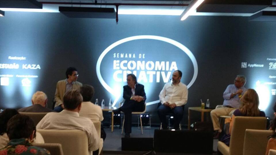 Debate do prof. Luis Guedes, Flávio Padovan e Reinaldo Roveri  sobre Criatividade, Inovação e Competitividade.
