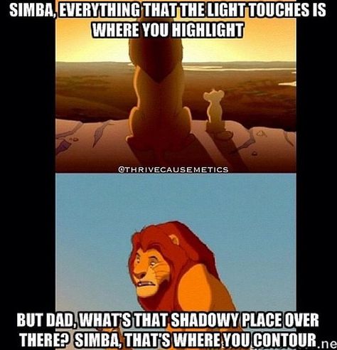 OfficialMakeupT's tweet photo. Mufasa was a wise lion, clearly. #makeup #makeupmemes #makeupmeme #makeupfunny https://t.co/hqmjwJfzEB