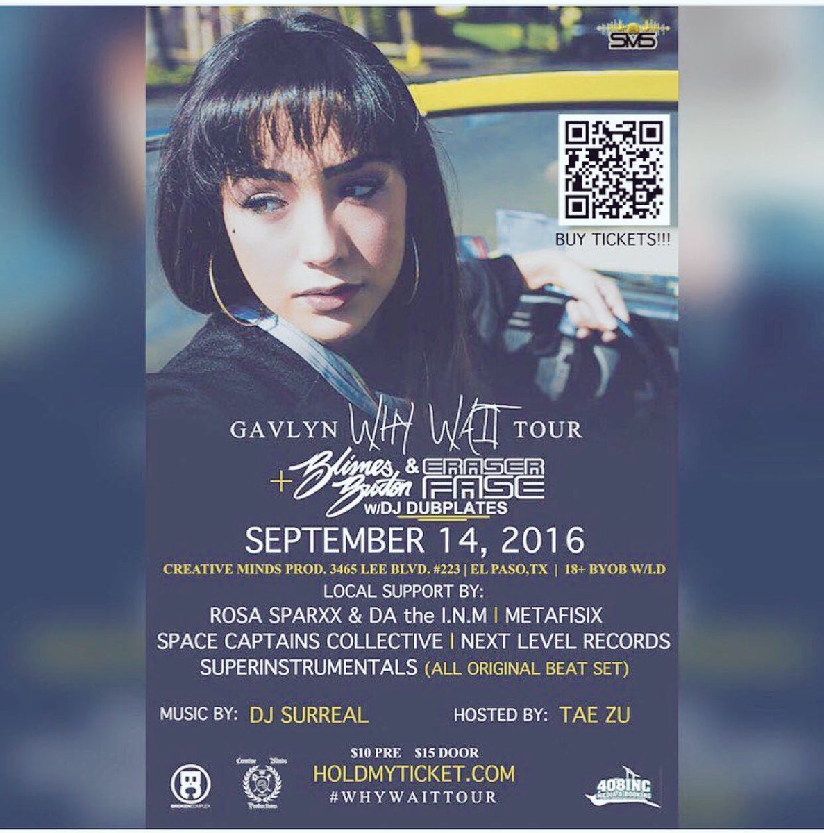 blimesbrixton's tweet photo. #elpaso #texas tonight! @HiiGavlyn's #whywaittour w/ @DjDubplates @blimesbrixton @ImJaeHall https://t.co/GaJl2uafiC