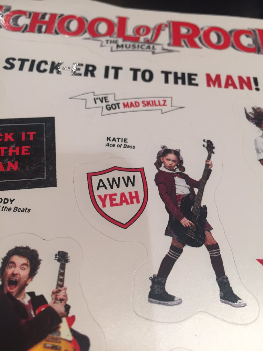 EVdolan's tweet photo. I'm a sticker!  #stickerittotheman #aceofbass #awwyeah #schoolofrock https://t.co/MBxiSHXKXh