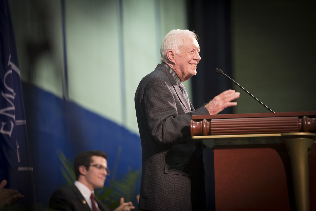 EmoryUniversity's tweet photo. Thank you, President Carter, for sharing your wit and wisdom with #Emory tonight! https://t.co/ClnPQlOZ9d