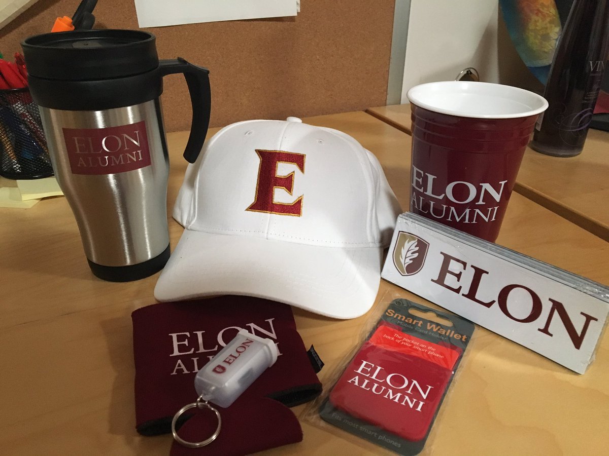 ElonAlumniLA's tweet photo. Check out this awesome #Elon swag to be raffled off at tonight's event! One of these items could be yours! #ElonLA https://t.co/AIdoipjYKO
