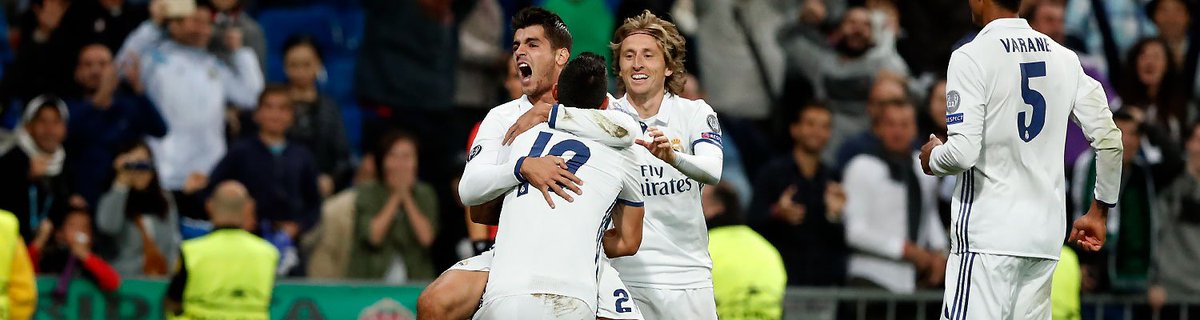 realmadrid's tweet photo. 2-1: Un gol de @AlvaroMorata culmina la remontada en el último minuto.

👉 https://t.co/cNwiptILbp  📰 📸 

#RMUCL https://t.co/udJmGAm491