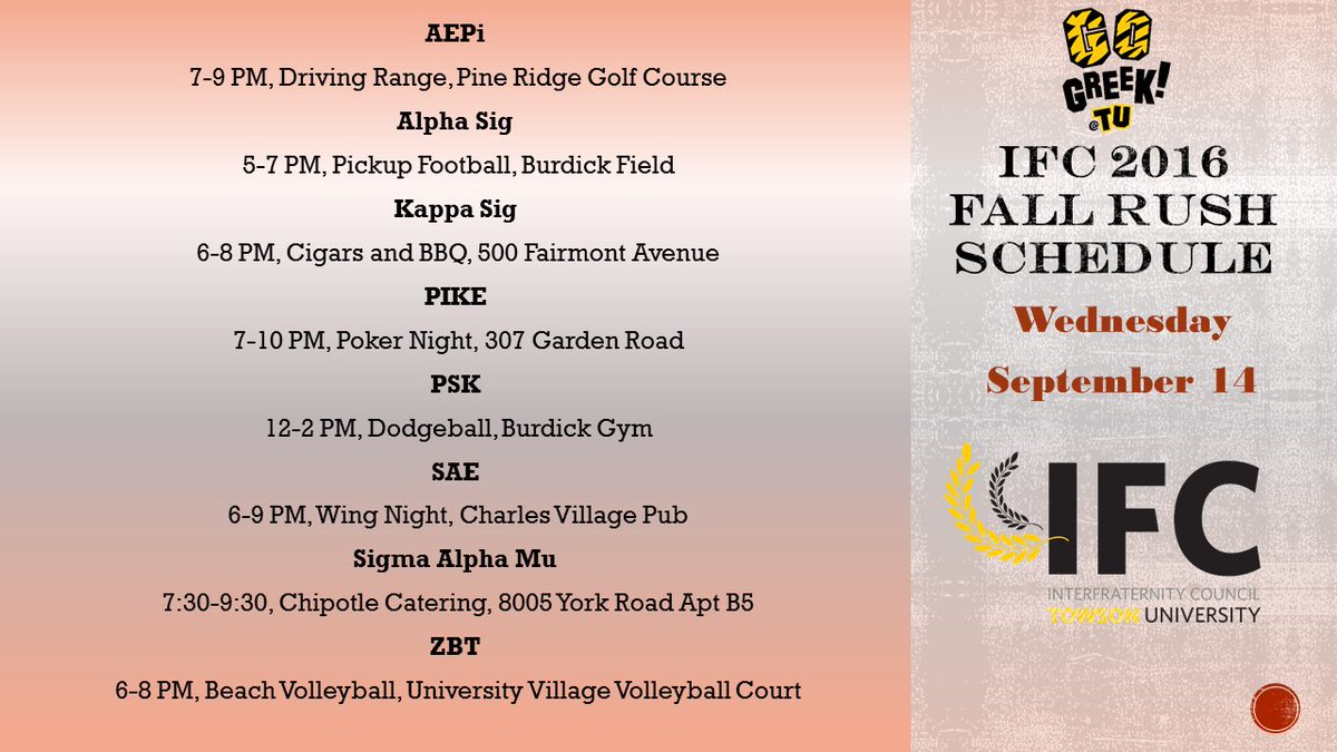 Towson IFC tweet media