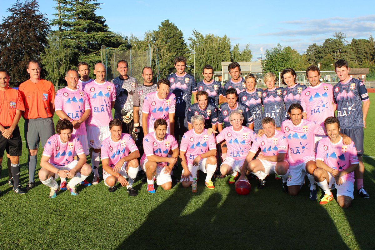 BixeLizarazu's tweet photo. Rdv demain à partir de 18H à Evian pour le traditionnel match de foot au profit d'@ELAOfficielle. https://t.co/8AzWl5s3mM