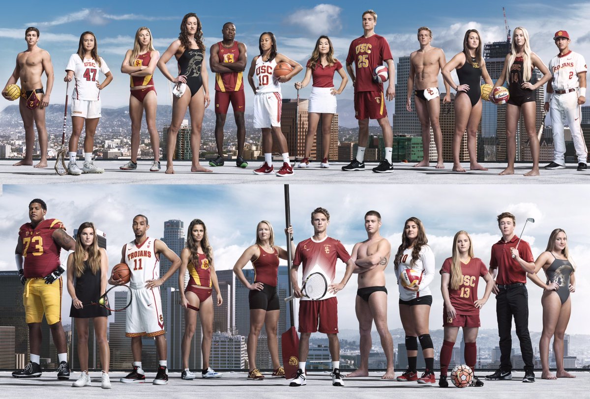 USC_Athletics's tweet photo. The latest "All 21" photo highlights the standouts from every sport at USC. #FightOn https://t.co/0txI6uzXRv