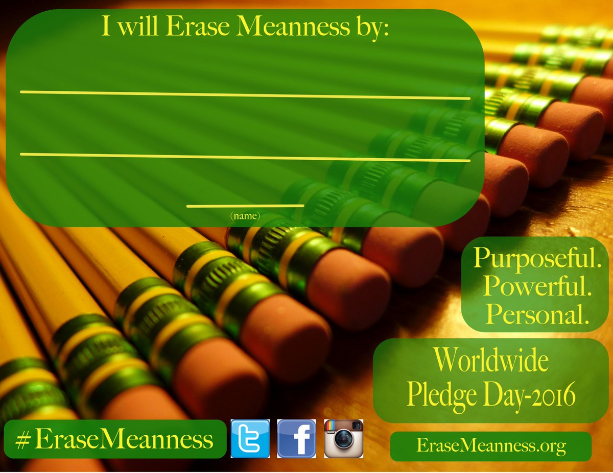 Thank you Pershing Elementary for joining us for this yr's #EraseMeanness Pledge Day! We're glad to have you along!