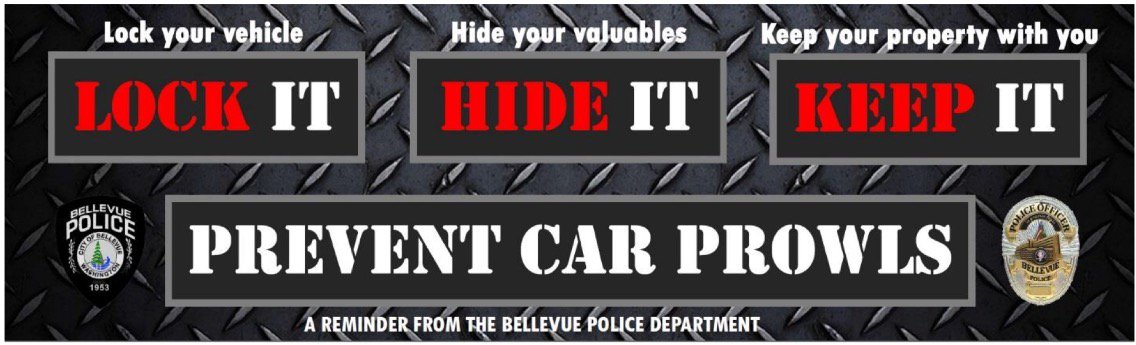BvuePD's tweet image. Prevent car #prowls!  LOCK your car HIDE your valuables KEEP your valuables with you!