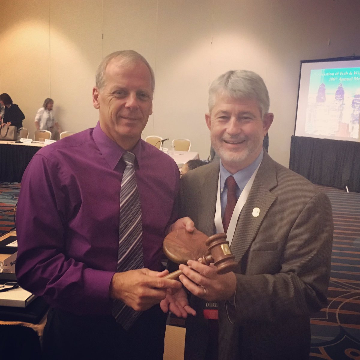 fishwildlife's tweet photo. Congrats to Nick Wiley on becoming AFWA's 2016-2017 President! @MyFWC #AFWA2016 https://t.co/F2ONwx4ha0
