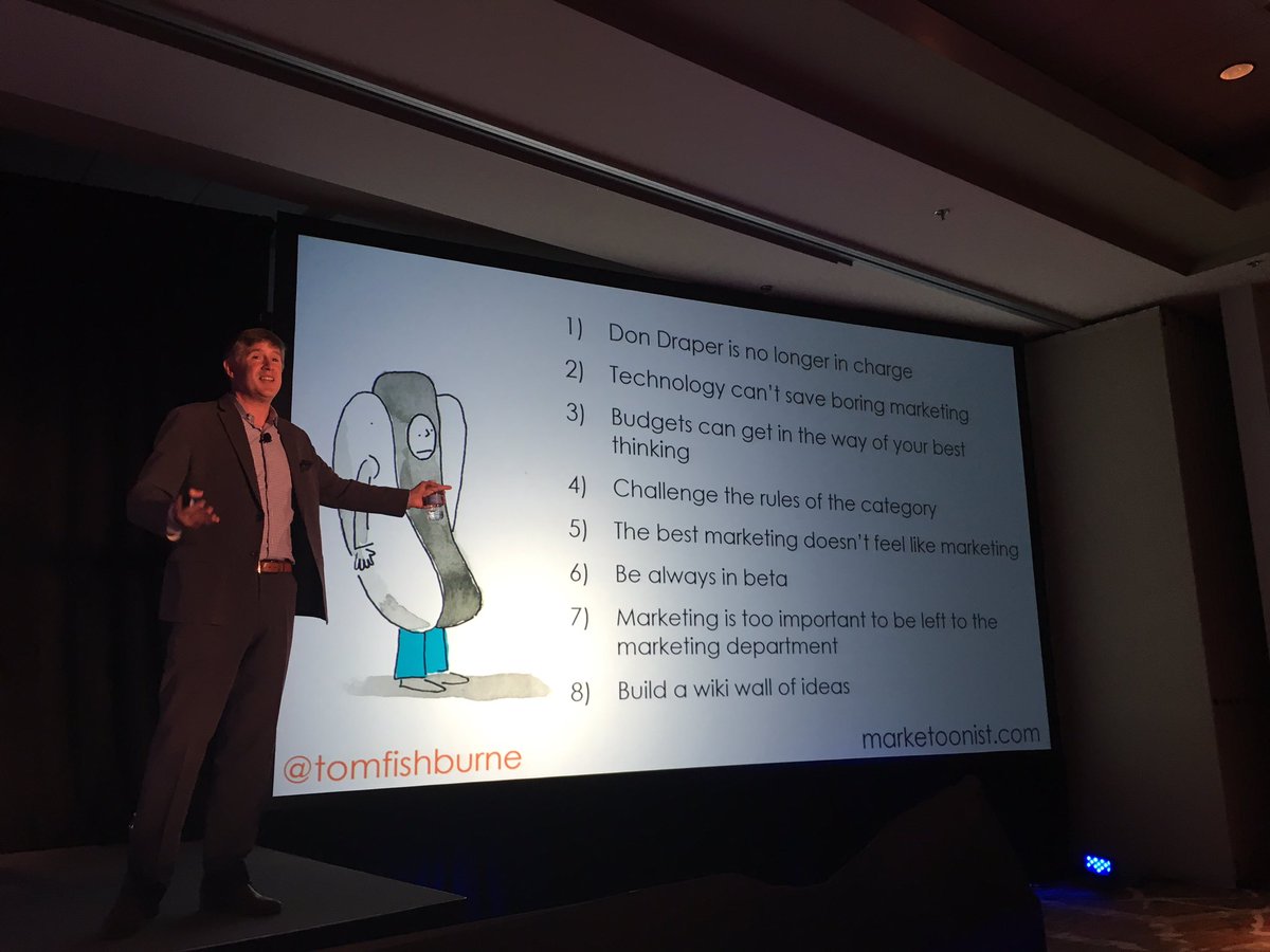 LindsayLanore's tweet photo. Thx @tomfishburne @marketoonist for challenging us today! Spot on advice! #LEADFWD16 @ICBA https://t.co/2J4zA9v3i3