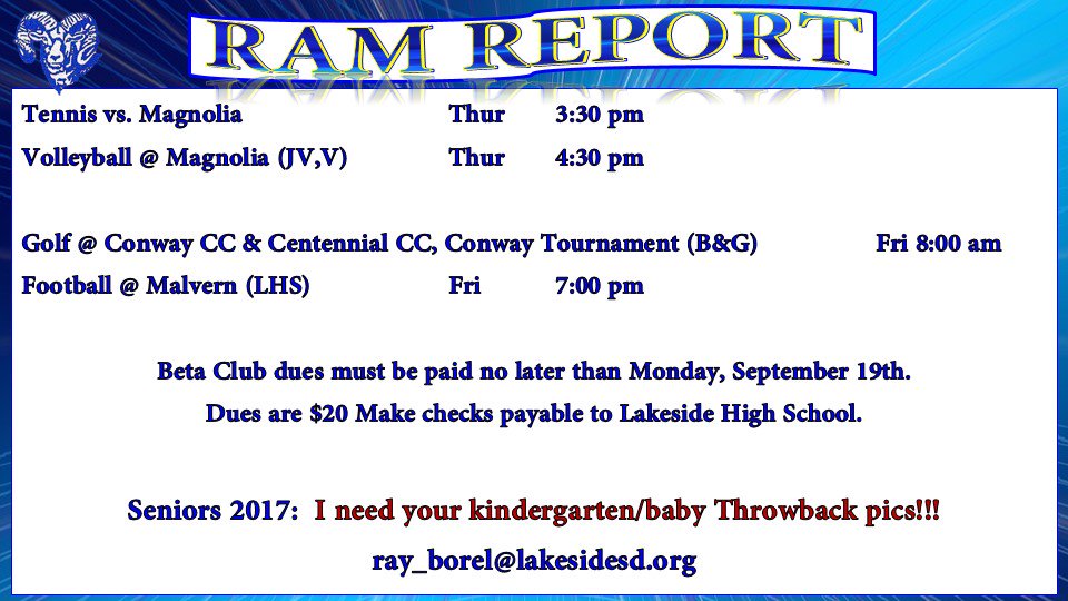 LHSAnnounce's tweet photo. #WeAreLakeside #lsrams https://t.co/pdTkAE648z