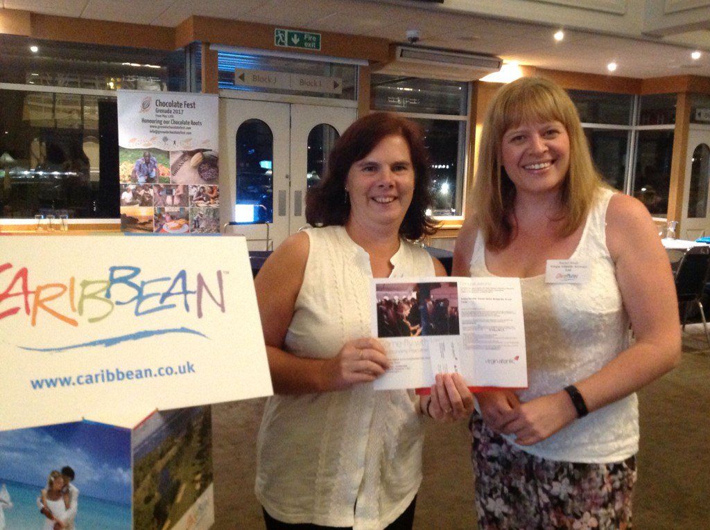_LoveCaribbean's tweet photo. Congrats to Lisa @CaribbeanBout who won a pair of @VirginAtlantic tickets to the #Caribbean. #ctoroadshowchester https://t.co/Jquvk175CX
