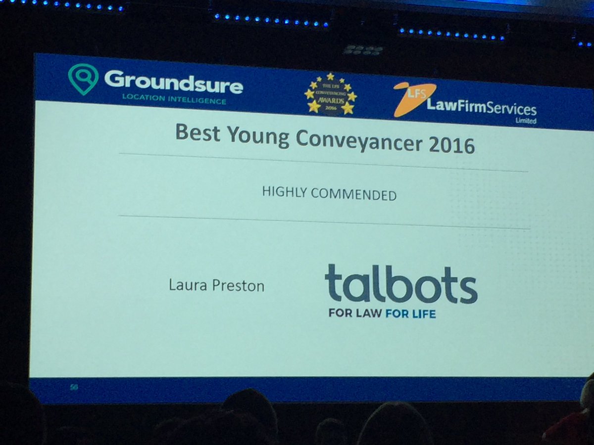 ClaireLBSmith's tweet photo. Well done Laura!! @talbotslaw #proud @lfsconvawards https://t.co/1LS9uNPBra