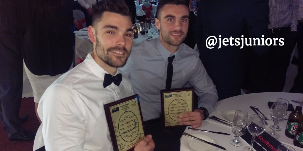 jetsjuniors's tweet photo. Congratulations to our very own Robby & Dylan at the EFL Awards Night. Well done, guys! #JetsJr #JetsFly https://t.co/oyvQpgY5vN