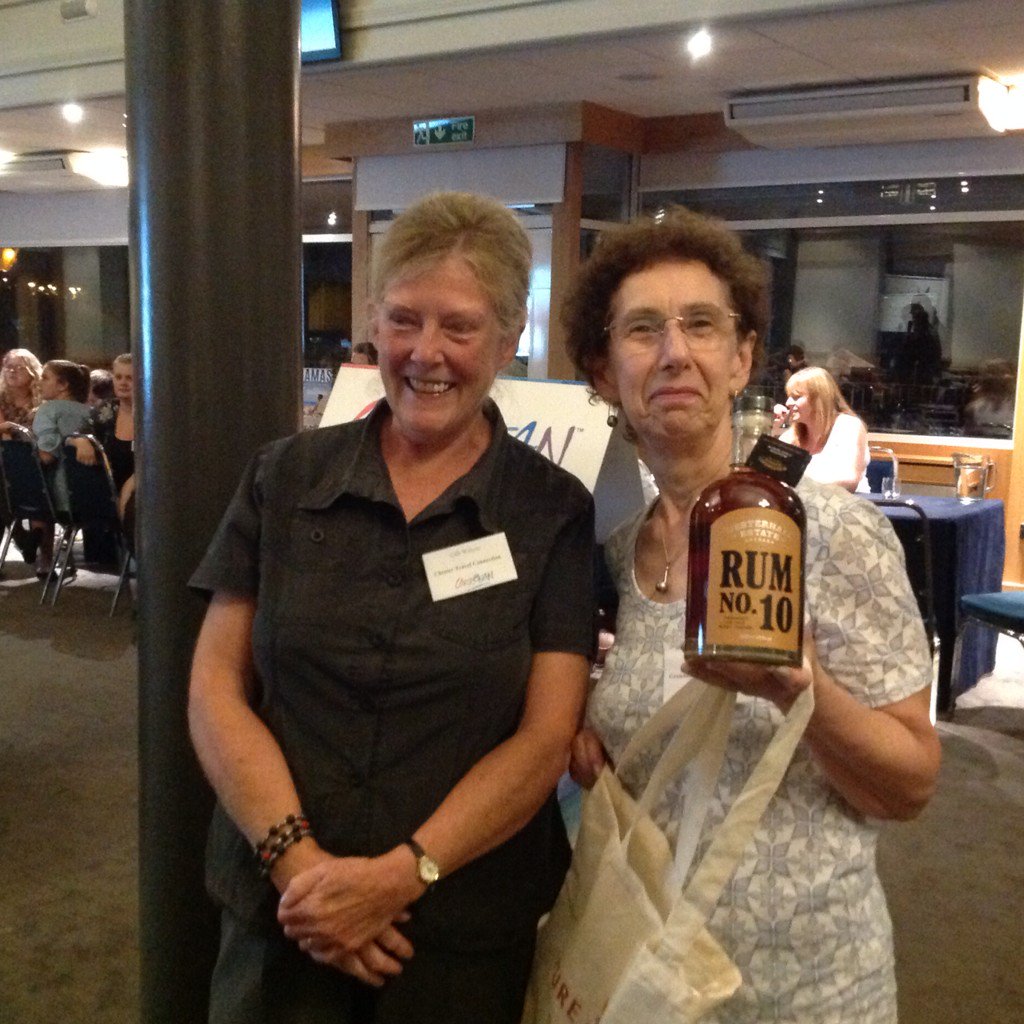_LoveCaribbean's tweet photo. Gill Wilson of @chestertravel won a bottle of rum compliments @puregrenada @fanofgrenada. #ctoroadshowchester https://t.co/aXZVgkShEx