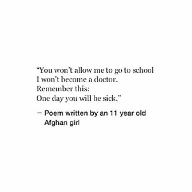 freetheperiod's tweet photo. Powerful poem by an 11 year old Afghan girl. #feminism #womenempower https://t.co/mSraPh5VAC