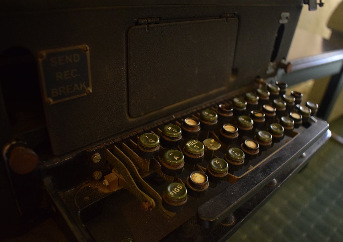 GLADeaf's tweet image. #GLADTour Who remember using #TTY? In our lobby AKA the Green Room, you can find three old TTYs! #ClicketyClack