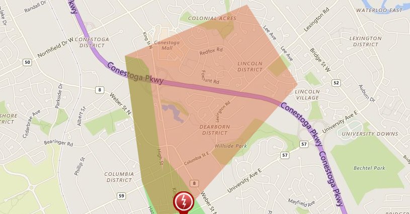 570 News Kitchener On Twitter Update 890 Customers Still Affected By A Power Outage In Waterloo